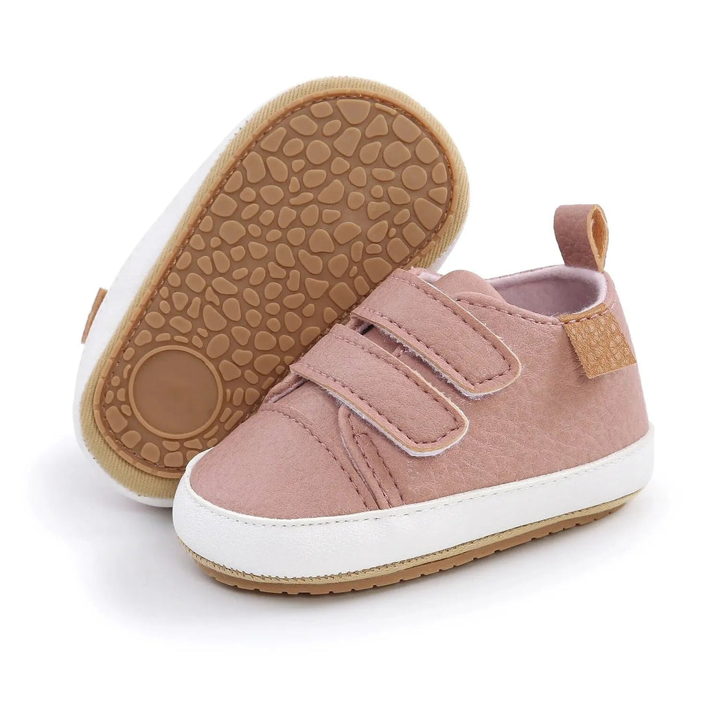 Meckior Baby Boys Girls Shoes Classic Unisex PU Leather Toddler Rubber Sole Anti - slip First Walkers Infant Moccasins Baby Shoes - Namma Angadi