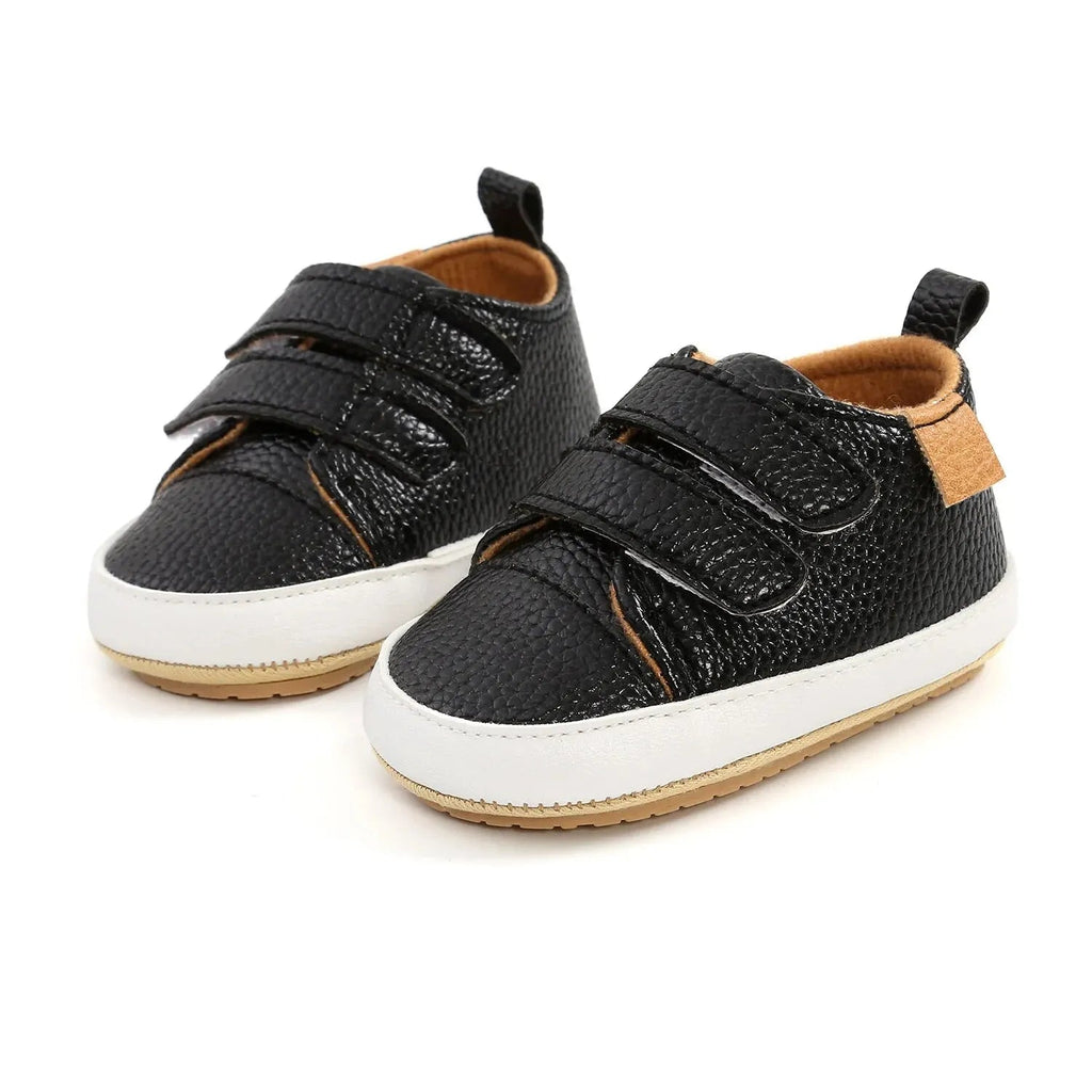 Meckior Baby Boys Girls Shoes Classic Unisex PU Leather Toddler Rubber Sole Anti - slip First Walkers Infant Moccasins Baby Shoes - Namma Angadi