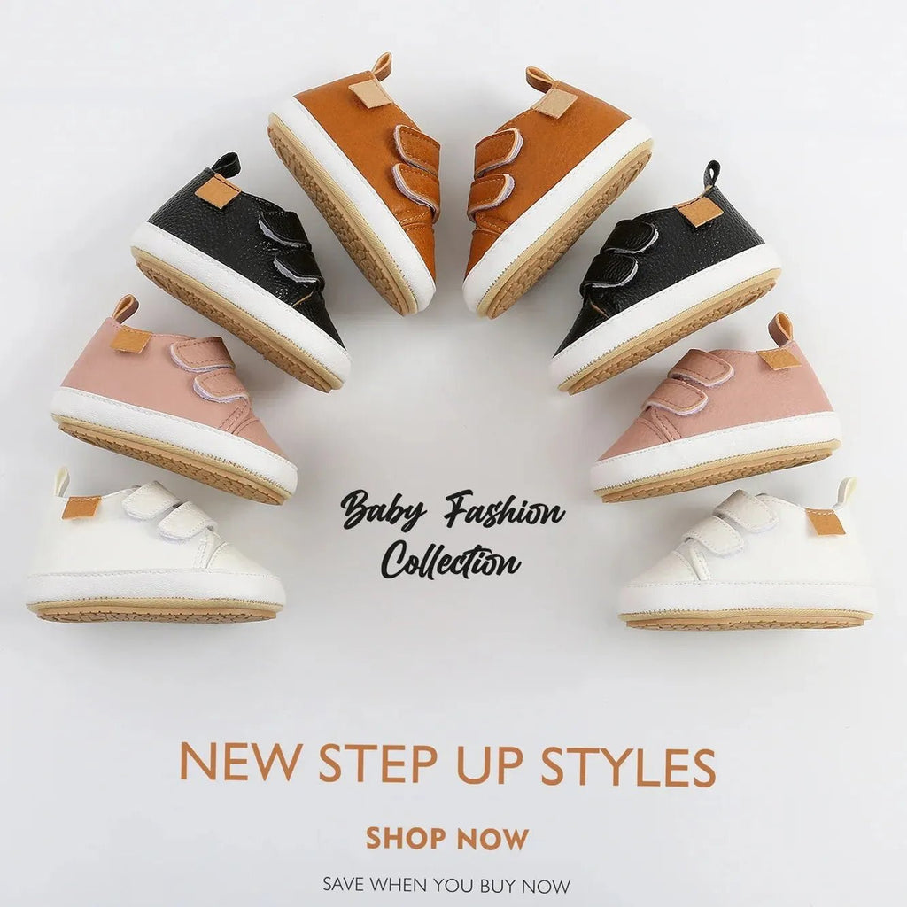 Meckior Baby Boys Girls Shoes Classic Unisex PU Leather Toddler Rubber Sole Anti - slip First Walkers Infant Moccasins Baby Shoes - Namma Angadi