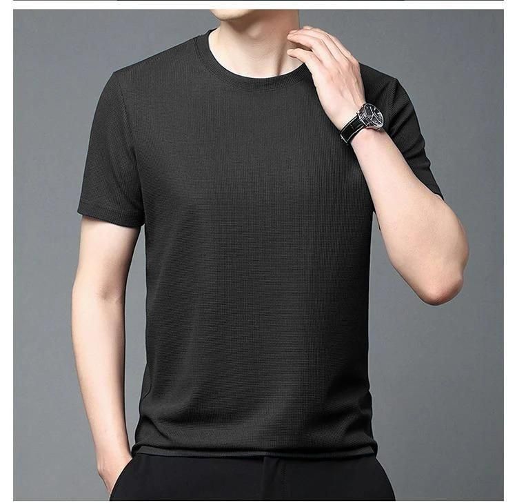 Men 4 Way Strecthable Round Neck T-shirt - Namma Angadi