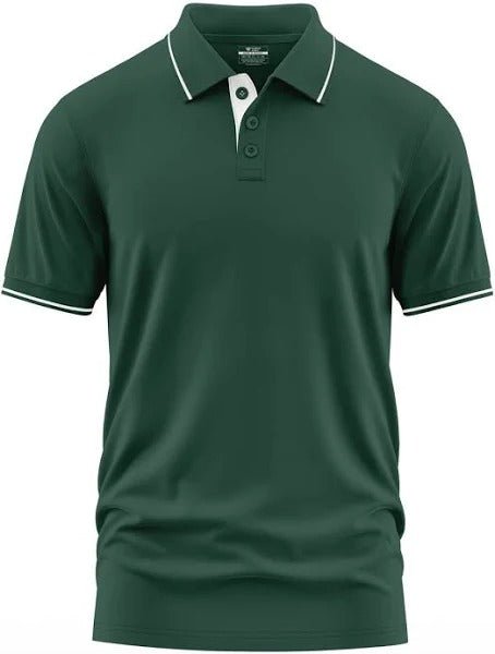 Men Solid Polo Collar Cotton T-shirt - Namma Angadi