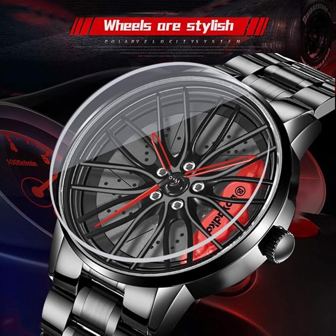 Men Watch Car Wheel Hub Dial 3D Waterproof Sports Watch - Namma Angadi