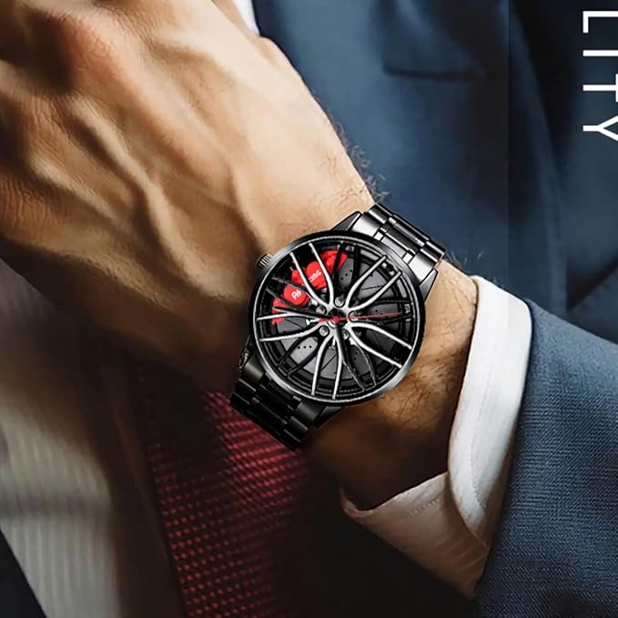 Men Watch Car Wheel Hub Dial 3D Waterproof Sports Watch - Namma Angadi