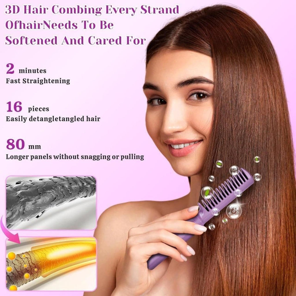 Meneflix Portable Mini Hair Straightener Cordless Rechargeable Mini Adjustable Hair Straightener Hot Comb - Namma Angadi