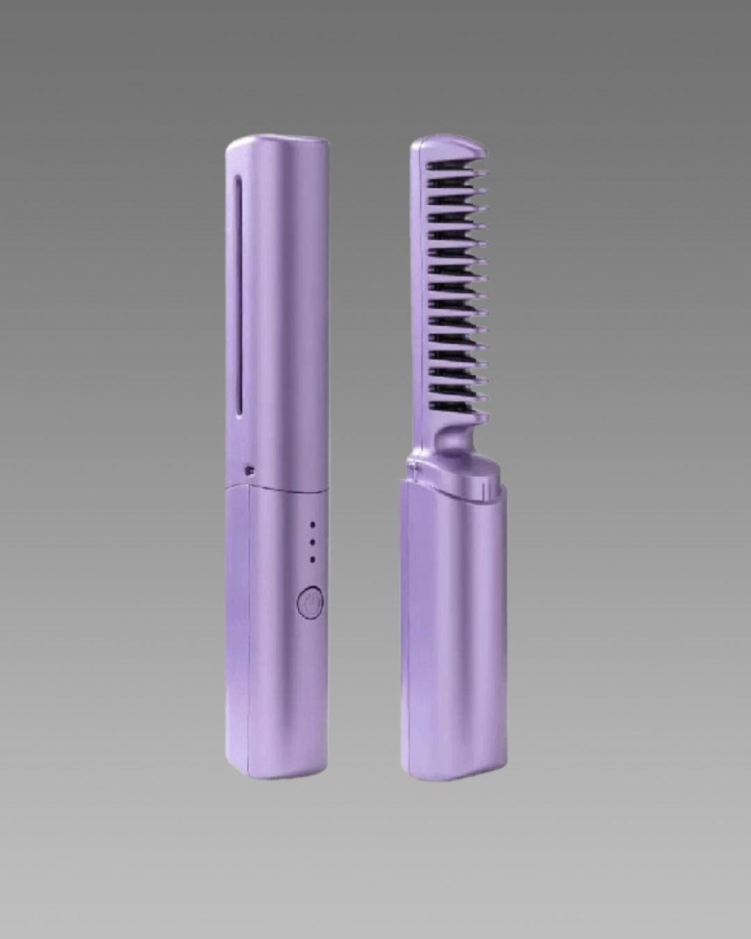 Meneflix Portable Mini Hair Straightener Cordless Rechargeable Mini Adjustable Hair Straightener Hot Comb - Namma Angadi
