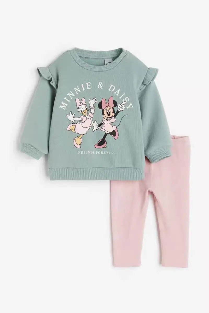 New Autumn Sweatshirt Outfits Cartoon Print Hoodies+Pants 2Piece Set Outer Wear Cotton Long - sleeved Suits Boys Child Costume - Namma Angadi