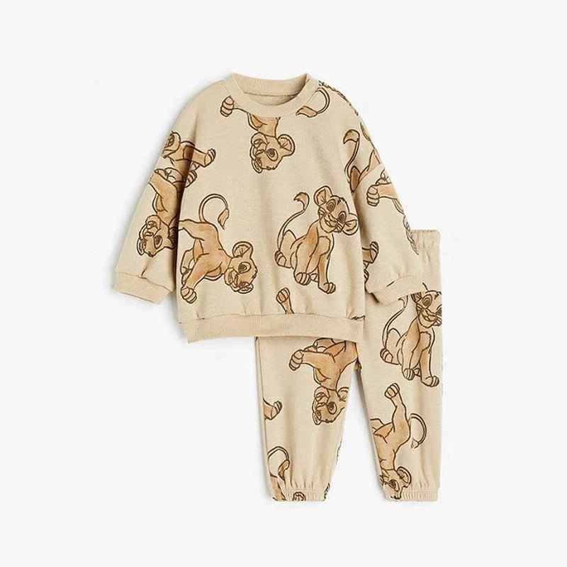 New Autumn Sweatshirt Outfits Cartoon Print Hoodies+Pants 2Piece Set Outer Wear Cotton Long - sleeved Suits Boys Child Costume - Namma Angadi