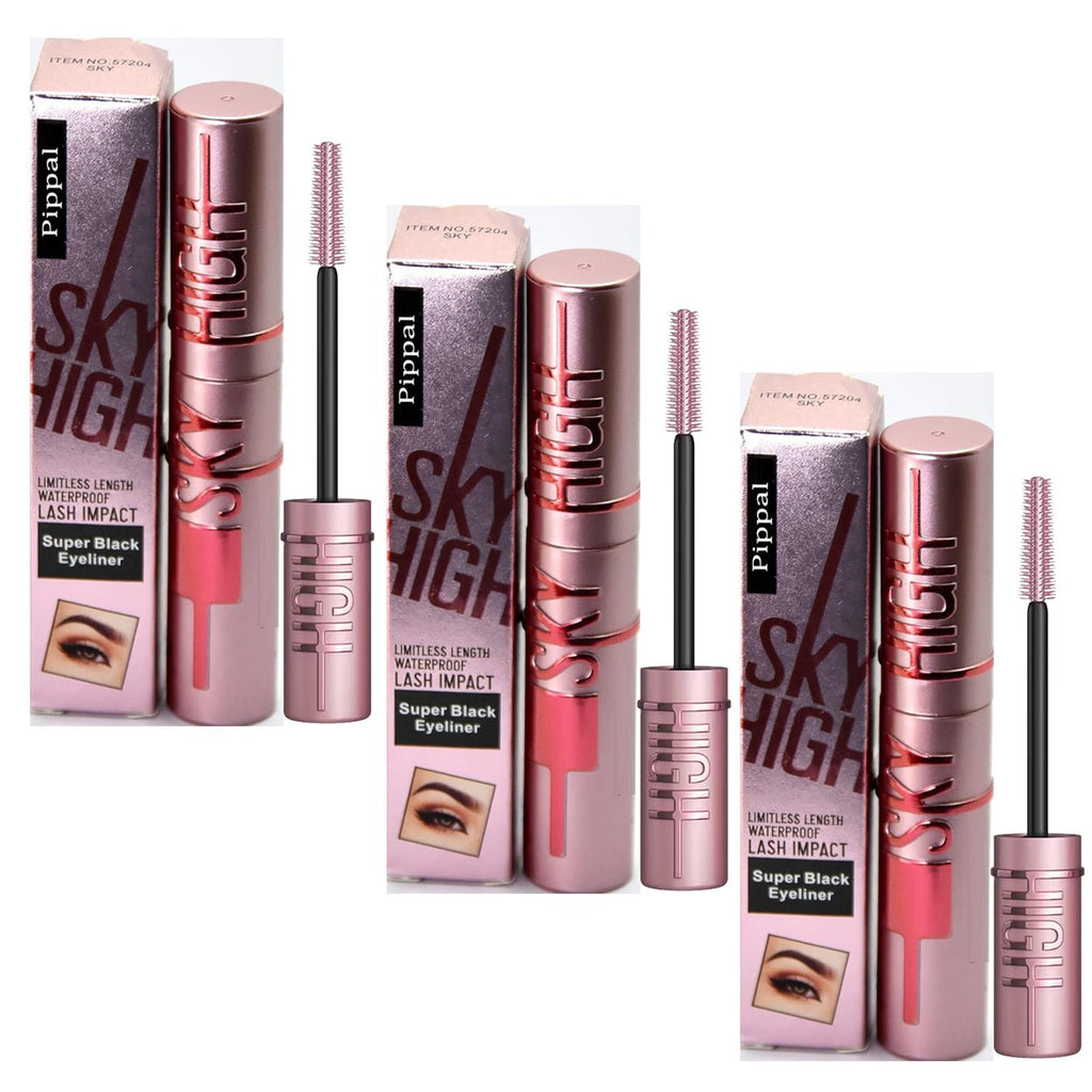 Pippal Sky High Eyeliner 3 Pcs with Mascara Ultra Volume Up Volumizing Mascara for Bold And Dramatic Lashes Long Lasting Waterproof 10Gm (Pack of 3) - Namma Angadi
