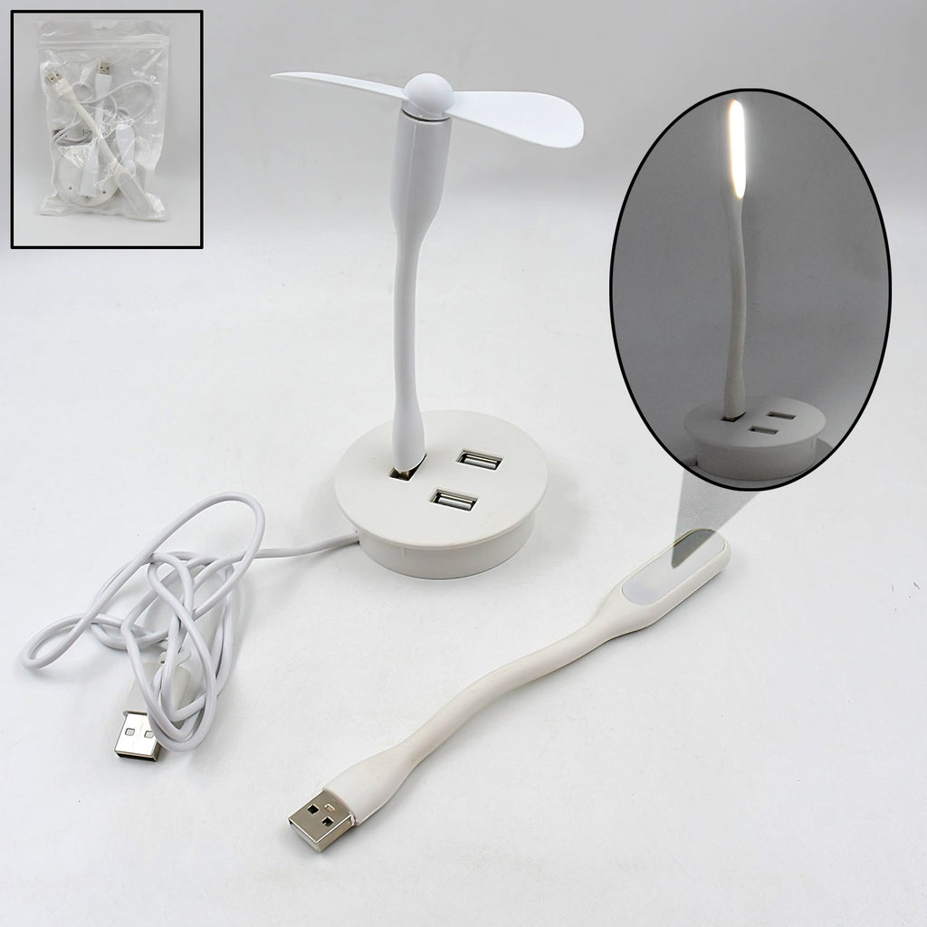 Portable Mini Usb Fan Usb Ligh Usb 3 Hub Port Combo - Namma Angadi