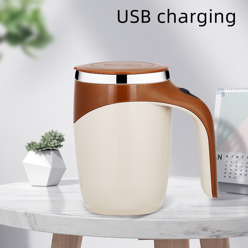 Rechargeable Model Automatic Stirring Cup Coffee Cup High Value Electric Stirring Cup Lazy Milkshake Rotating Magnetic Water Cup - Namma Angadi