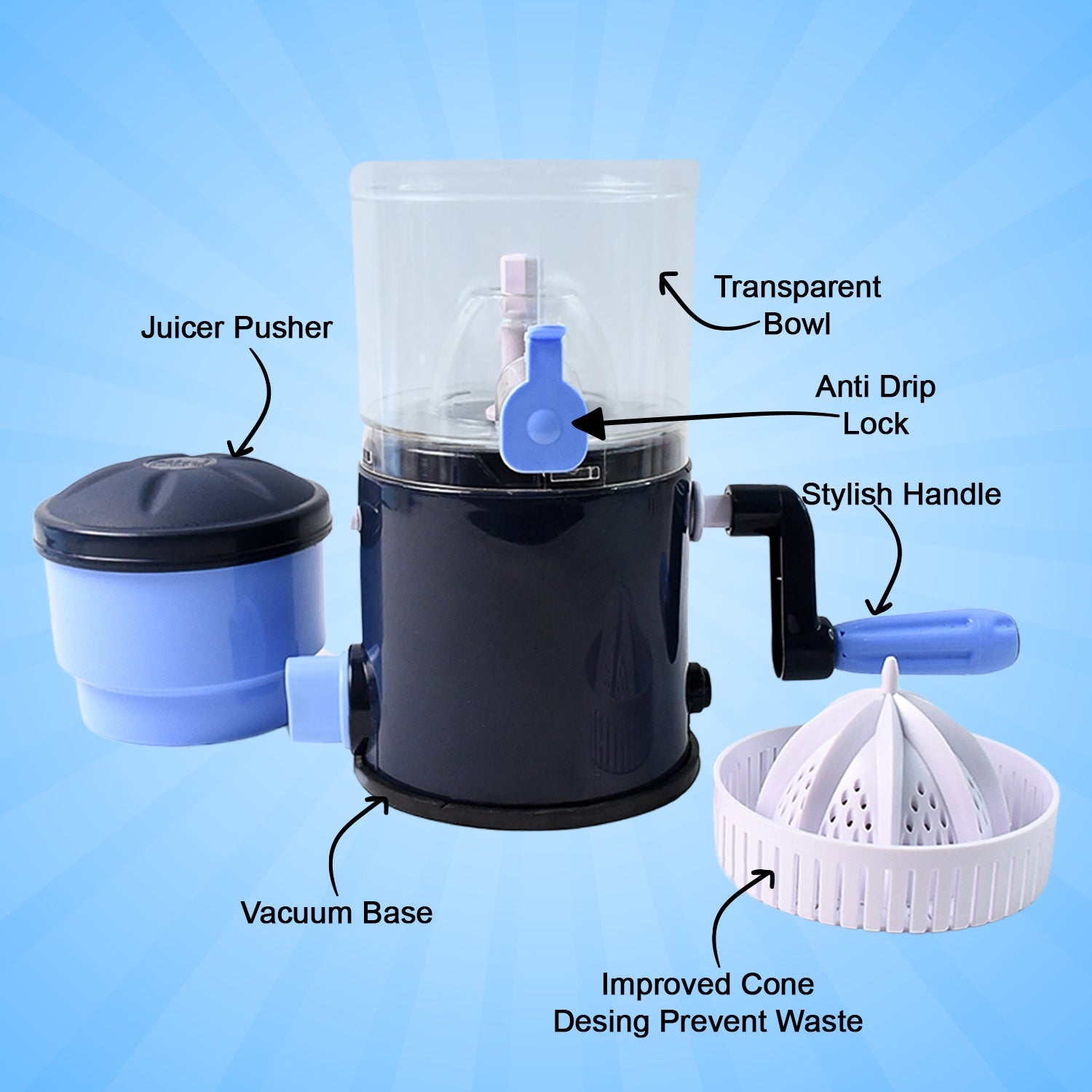 Ritu Hand Operated Compact Manual Juicer (Multicolor 1 Pc) - Namma Angadi