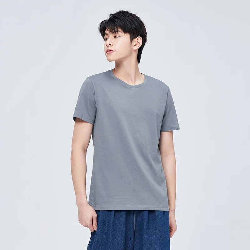 Semir Summer Cotton T Shirts Men 2024 Simple O Neck Stretch Solid New Tops Clothing Casual Tshirt Man Streetwear Cool Tee Shirts - Namma Angadi