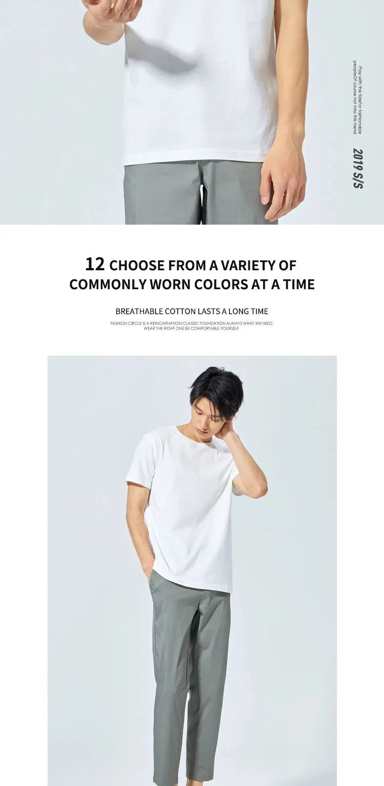 Semir Summer Cotton T Shirts Men 2024 Simple O Neck Stretch Solid New Tops Clothing Casual Tshirt Man Streetwear Cool Tee Shirts - Namma Angadi