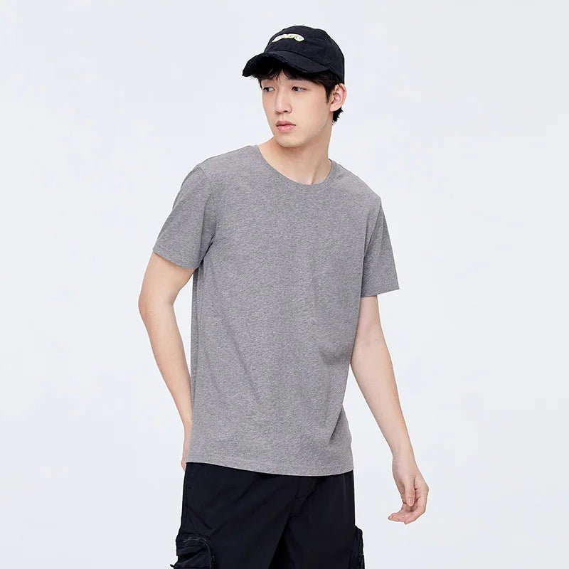 Semir Summer Cotton T Shirts Men 2024 Simple O Neck Stretch Solid New Tops Clothing Casual Tshirt Man Streetwear Cool Tee Shirts - Namma Angadi