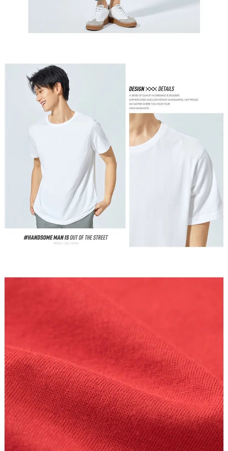 Semir Summer Cotton T Shirts Men 2024 Simple O Neck Stretch Solid New Tops Clothing Casual Tshirt Man Streetwear Cool Tee Shirts - Namma Angadi