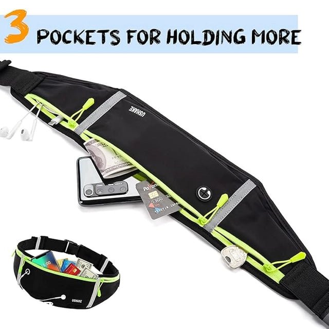 Slim Running Belt, Workout Fanny Pack for Men Women, Exercise Waist Pack for Apple iPhone Holder - Namma Angadi
