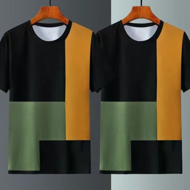 Summer Ice Silk Short Sleeve T-shirt Men - Namma Angadi