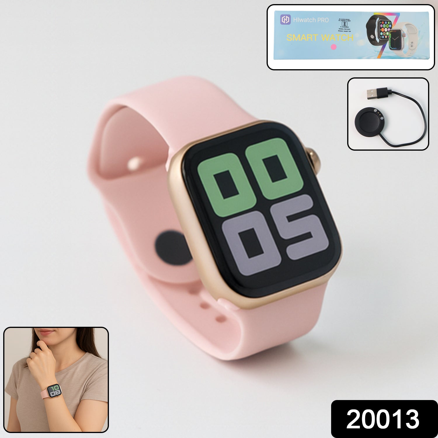 Tx10 Pro Max Large Display Wireless Charging Smartwatch (1 Pc) - Namma Angadi