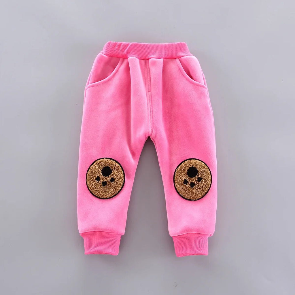 Warm Baby Girls Clothing Set Winter Thick Plush Cotton Clothing Sets For Baby Girls Hoodies And Pants Kids Suit Children Clothes - Namma Angadi