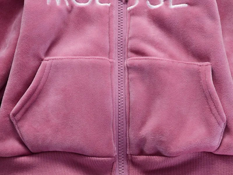 Warm Baby Girls Clothing Set Winter Thick Plush Cotton Clothing Sets For Baby Girls Hoodies And Pants Kids Suit Children Clothes - Namma Angadi