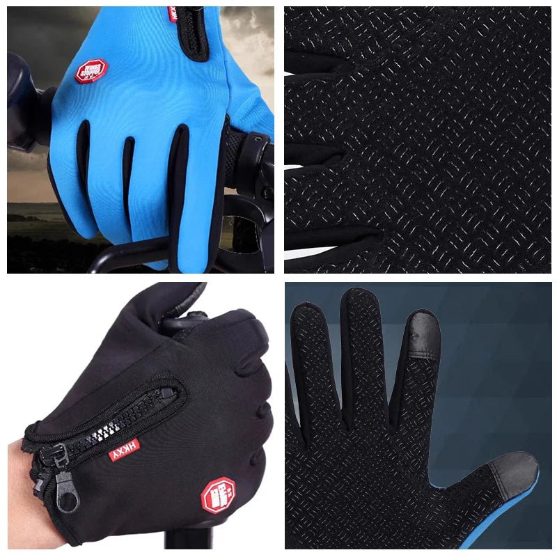 Winter Gloves For Men Women Touchscreen Warm Outdoor Cycling Driving Motorcycle Cold Gloves Windproof Non Slip Gloves - Namma Angadi
