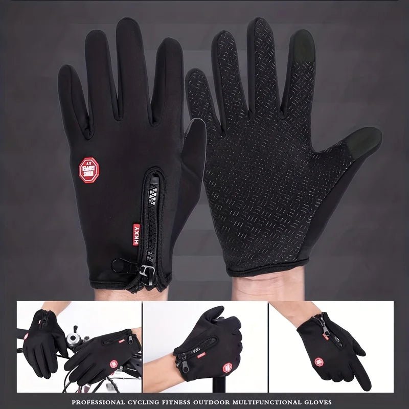Winter Gloves For Men Women Touchscreen Warm Outdoor Cycling Driving Motorcycle Cold Gloves Windproof Non Slip Gloves - Namma Angadi