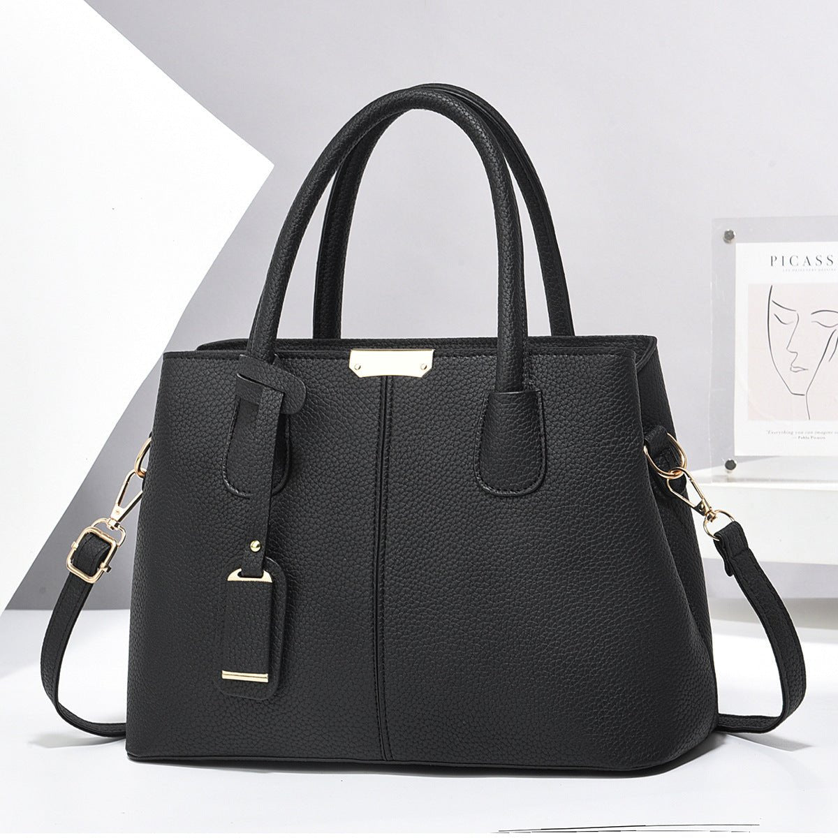 Women PU Leather Handbags Ladies Large Capacity Tote Bag Female Square Shoulder Bags New Fashion Crossbody Bags - Namma Angadi