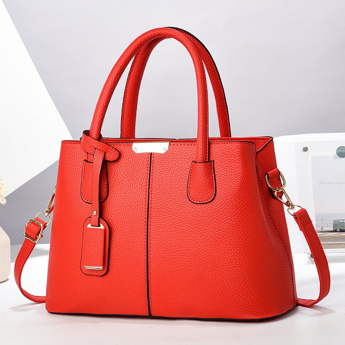 Women PU Leather Handbags Ladies Large Capacity Tote Bag Female Square Shoulder Bags New Fashion Crossbody Bags - Namma Angadi