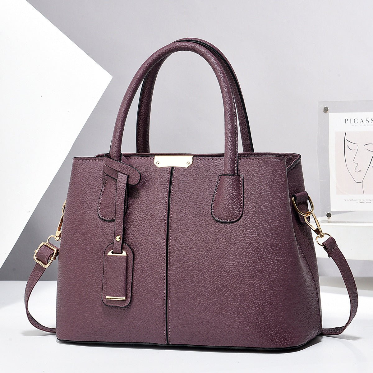Women PU Leather Handbags Ladies Large Capacity Tote Bag Female Square Shoulder Bags New Fashion Crossbody Bags - Namma Angadi