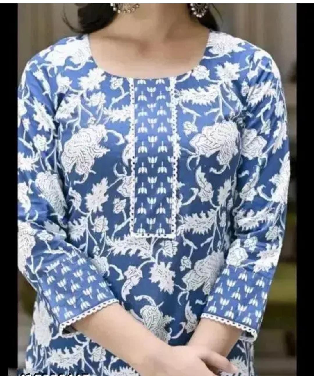 Women'S Floral Round No Dupatta Kurta Sets - Namma Angadi